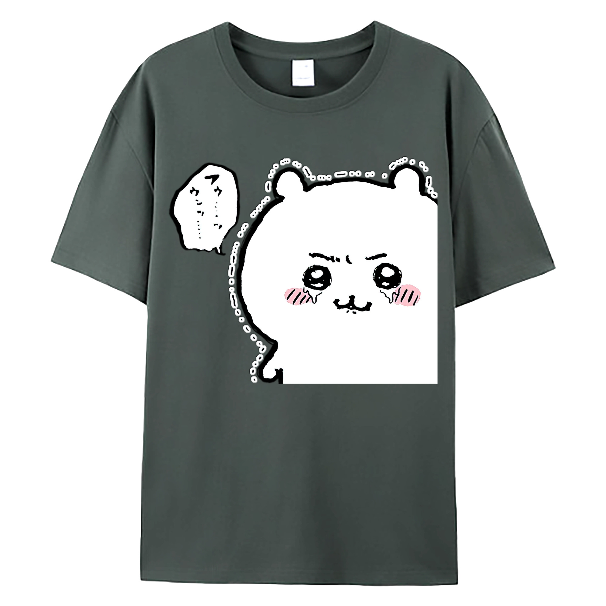 （画像用） ちいかわ ちいかわ Chii-kawa chiikawa 綿100％ メンズ半袖Tシャツ｜肌触りやわらか＆通気性